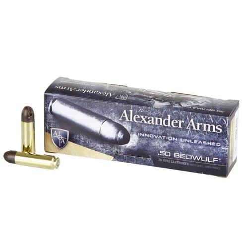 ALEXANDER ARMS LLC AB200ARXBX OEM 50 Beowulf 200 gr Polymer Tip 20 Bx/ 10 Cs ALEXANDER ARMS LLC AB200ARXBX OEM 50 Beowulf 200 gr Polymer Tip 20 Bx/ 10 Cs