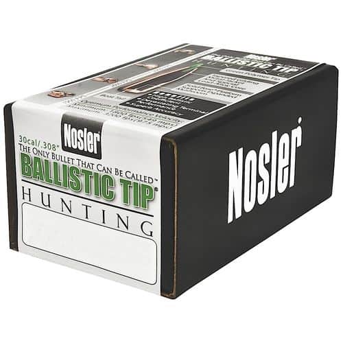 Nosler 30150 Ballistic Tip Hunting 30 Caliber .308 150 GR Spitzer 50 Box Nosler 30150 Ballistic Tip Hunting 30 Caliber .308 150 GR Spitzer 50 Box