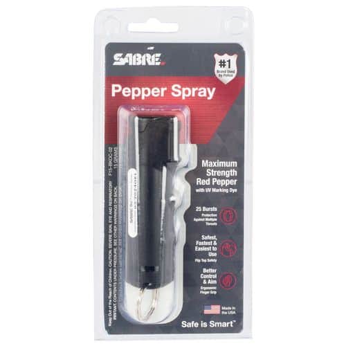 Sabre F15BKOC02 Flip Top Pepper Spray OC Pepper 10 ft Range Black Sabre F15BKOC02 Flip Top Pepper Spray OC Pepper 10 ft Range Black