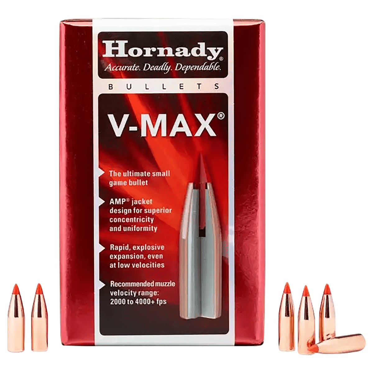 Hornady 22272 V-Max Varmint 22 Cal .224 55 gr V Max 100 Per Box Hornady 22272 V-Max Varmint 22 Cal .224 55 gr V Max 100 Per Box