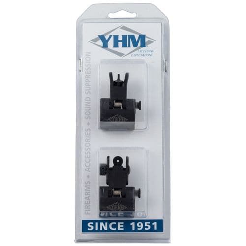 YHM 5040 Quick Deploy Folding Sight Same Plane Standard Stem Aluminum Black YHM 5040 Quick Deploy Folding Sight Same Plane Standard Stem Aluminum Black