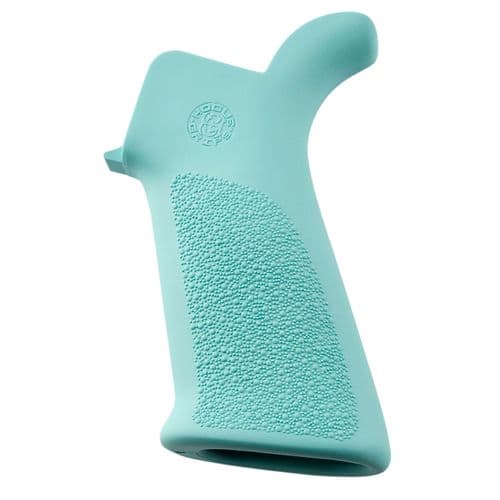 Hogue 13034 Rubber Grip Beavertail AR-15 Textured Aqua Blue Hogue 13034 Rubber Grip Beavertail AR-15 Textured Aqua Blue