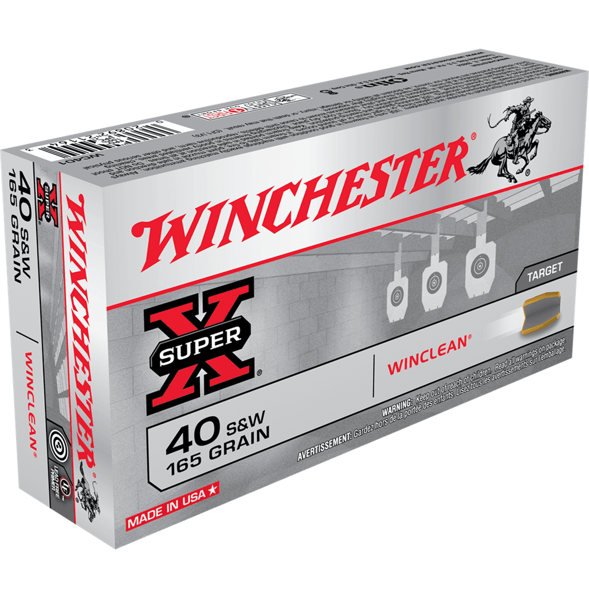 Winchester 40 S&W 165 gr Win-Clean Handgun Ammo Winchester 40 S&W 165 gr Win-Clean Handgun Ammo