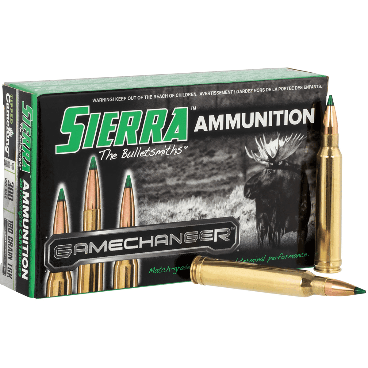 Sierra A468007 GameChanger 300 Win Mag 180 gr Tipped GameKing 20 Bx Sierra A468007 GameChanger 300 Win Mag 180 gr Tipped GameKing 20 Bx