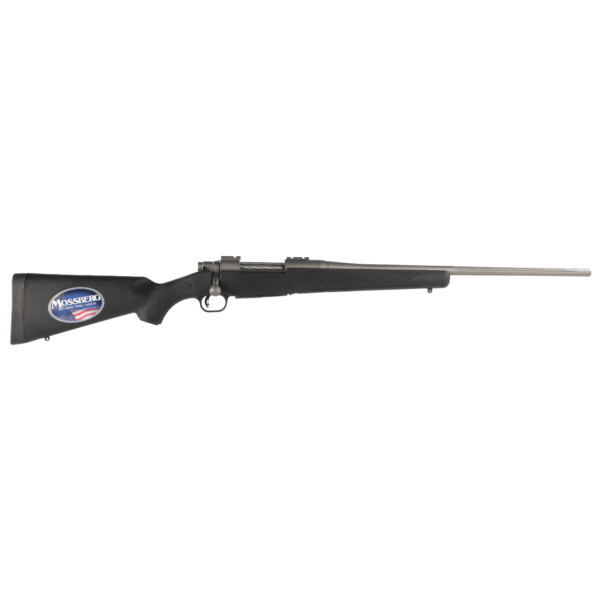 Mossberg 28009 Patriot 270 Win 5+1 22" Fluted Barrel w/Recessed Match Crown, Cerakote Stainless Steel, Spiral-Fluted Bolt, Synthetic Stock, Drop Box Magazine, Adjustable LBA Trigger Mossberg 28009 Patriot 270 Win 5+1 22" Fluted Barrel w/Recessed Match Crown, Cerakote Stainless Steel, Spiral-Fluted Bolt, Synthetic Stock, Drop Box Magazine, Adjustable LBA Trigger