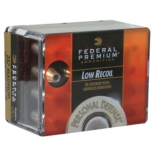 Federal PD357HS2H Premium Personal Defense Low Recoil 357 Mag 130 gr Hydra-Shok Jacketed Hollow Point 20 Bx/ 10 Cs Federal PD357HS2H Premium Personal Defense Low Recoil 357 Mag 130 gr Hydra-Shok Jacketed Hollow Point 20 Bx/ 10 Cs