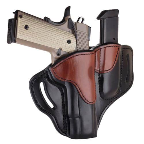 1791 Gunleather BH1M1BLBR BH1M1 Black/Brown Leather OWB Browning Hi-Power/Colt 1911/Sig Sauer 1911 Right Hand 1791 Gunleather BH1M1BLBR BH1M1 Black/Brown Leather OWB Browning Hi-Power/Colt 1911/Sig Sauer 1911 Right Hand