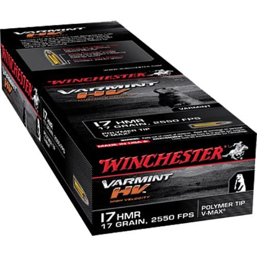 Winchester Ammo S17HMR1 Varmint HV  17 HMR 17 gr V-Max 50 Bx/ 40 Cs Winchester Ammo S17HMR1 Varmint HV  17 HMR 17 gr V-Max 50 Bx/ 40 Cs