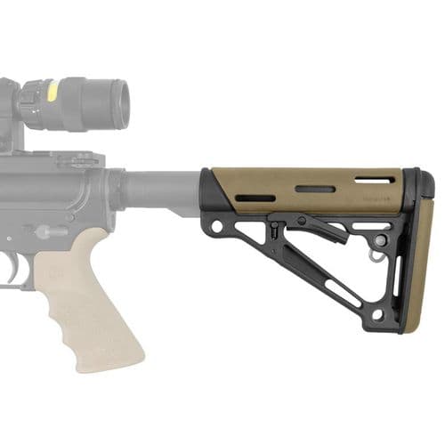 Hogue 15350 OverMolded Collapsible Buttstock AR-15 Commercial Rubber Flat Dark Earth Hogue 15350 OverMolded Collapsible Buttstock AR-15 Commercial Rubber Flat Dark Earth