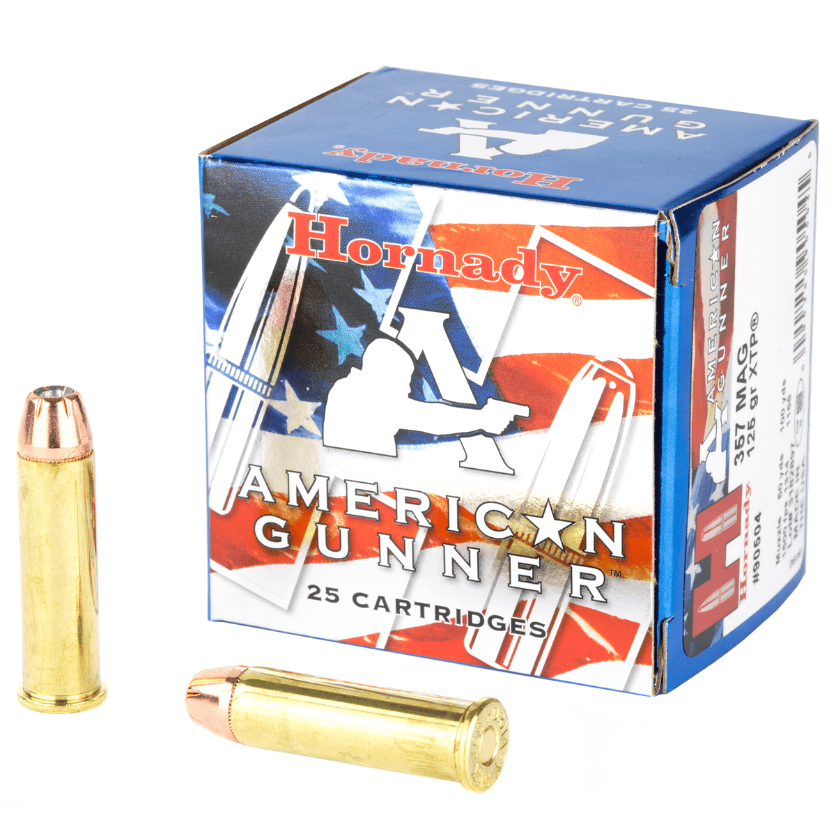Hornady 90504 American Gunner 357 Mag 125 gr Hornady XTP Hollow Point 25 Per Box Hornady 90504 American Gunner 357 Mag 125 gr Hornady XTP Hollow Point 25 Per Box
