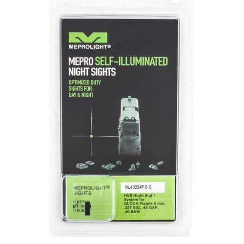 MEPRO USA LLC ML40224F.S G HVS Fixed Set fits Glock 9, 40 Green w/Green Outline Black MEPRO USA LLC ML40224F.S G HVS Fixed Set fits Glock 9, 40 Green w/Green Outline Black