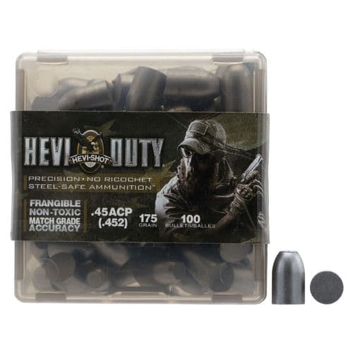 Hevishot 90452 Heavy Duty 45 Caliber .452 Steel Frangible 100 Round Per Box/10 Boxes Per Case Hevishot 90452 Heavy Duty 45 Caliber .452 Steel Frangible 100 Round Per Box/10 Boxes Per Case