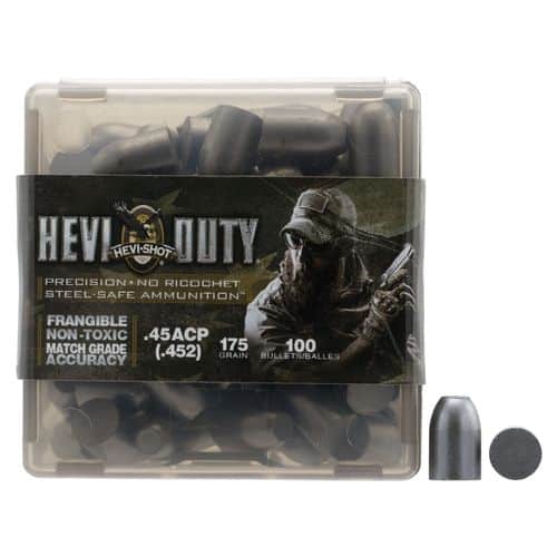 Hevishot 90452 Heavy Duty 45 Caliber .452 Steel Frangible 100 Round Per Box/10 Boxes Per Case Hevishot 90452 Heavy Duty 45 Caliber .452 Steel Frangible 100 Round Per Box/10 Boxes Per Case