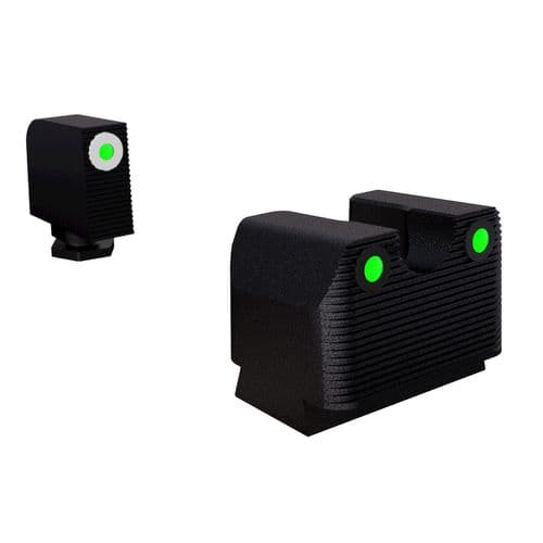 RIVAL ARMS RA3B231G Tritium Night Sights Fits Glock 17/19 Green Tritium w/White Outline Front Green Rear RIVAL ARMS RA3B231G Tritium Night Sights Fits Glock 17/19 Green Tritium w/White Outline Front Green Rear