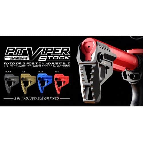 Strike VIPERPITFDE Pit Viper Stock AR-Platform Flat Dark Earth Aluminum/Steel Strike VIPERPITFDE Pit Viper Stock AR-Platform Flat Dark Earth Aluminum/Steel