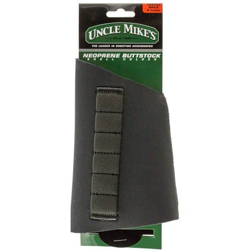 Uncle Mikes 88483 Buttstock Shell Holder Rifle 6 Rounds Black Neoprene Uncle Mikes 88483 Buttstock Shell Holder Rifle 6 Rounds Black Neoprene
