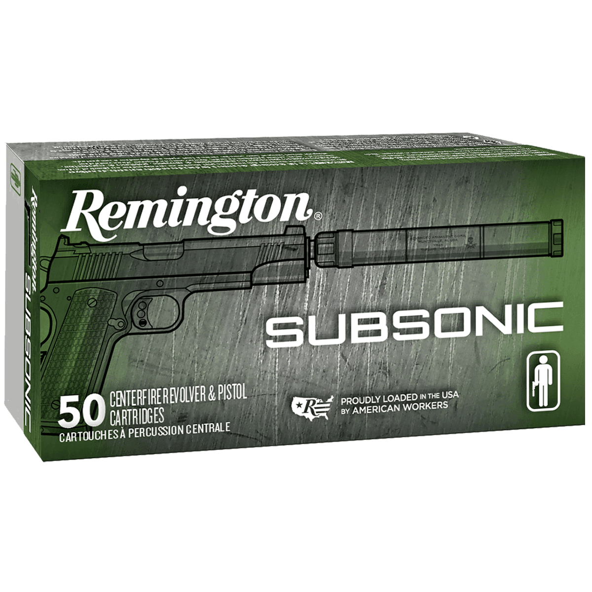 Remington Ammunition 28428 Subsonic 45ACP 230gr Flat Nose Enclosed Base 50 Per Box Remington Ammunition 28428 Subsonic 45ACP 230gr Flat Nose Enclosed Base 50 Per Box