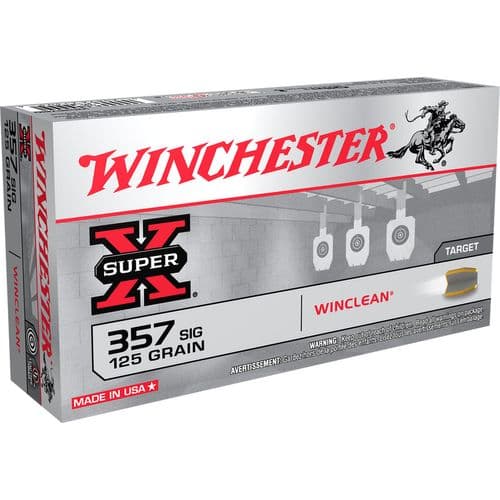 Winchester Ammo Super X 357 Sig 125 gr Winclean Brass Enclosed Base - WC357SIG Winchester Ammo Super X 357 Sig 125 gr Winclean Brass Enclosed Base - WC357SIG