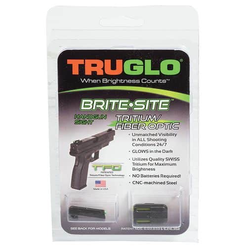 Truglo TG131GT1B Brite-Site TFO Fits Glock 42/43 Tritium/Fiber Optic Green Front Yellow Rear Black Truglo TG131GT1B Brite-Site TFO Fits Glock 42/43 Tritium/Fiber Optic Green Front Yellow Rear Black