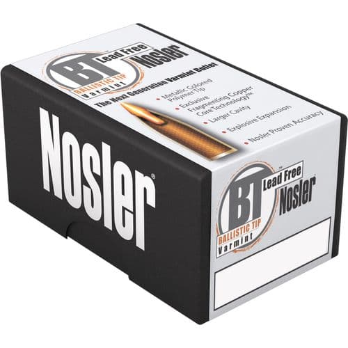 Nosler 60006 Trophy Grade Varmint 22-250 Rem 35 gr Ballistic Tip Lead-Free 20 Bx/ 10 Cs Nosler 60006 Trophy Grade Varmint 22-250 Rem 35 gr Ballistic Tip Lead-Free 20 Bx/ 10 Cs