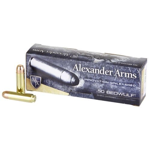 ALEXANDER ARMS LLC AB350RSBOX OEM 50 Beowulf 350 gr Polymer Tip 20 Bx/ 10 Cs ALEXANDER ARMS LLC AB350RSBOX OEM 50 Beowulf 350 gr Polymer Tip 20 Bx/ 10 Cs