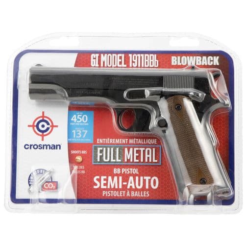 Crosman 40021 GI Model Air Pistol Semi-Auto 20rd .177 BB Black Crosman 40021 GI Model Air Pistol Semi-Auto 20rd .177 BB Black