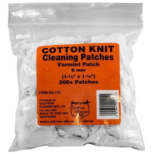 Southern Bloomer 115 Cleaning Patches 6mm Cotton 200 Per Pack Southern Bloomer 115 Cleaning Patches 6mm Cotton 200 Per Pack