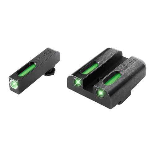 Truglo TFX Compatible w/Glock 20,21,25,28-32,37,40-41 3 Dot Green w/White Outline Green Black High Truglo TFX Compatible w/Glock 20,21,25,28-32,37,40-41 3 Dot Green w/White Outline Green Black High