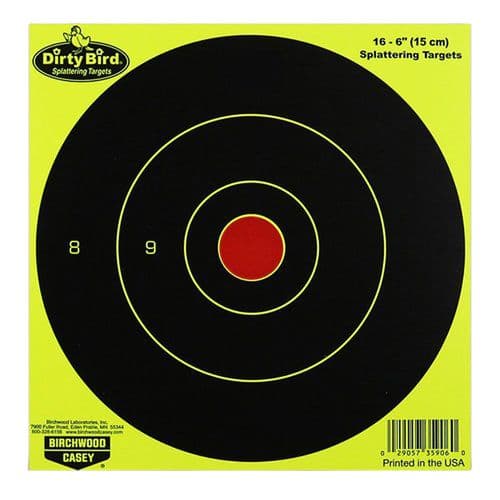 Birchwood Casey 35906 Dirty Bird Hanging Paper Bullseye Black/Yellow/Red 16 Pack Birchwood Casey 35906 Dirty Bird Hanging Paper Bullseye Black/Yellow/Red 16 Pack