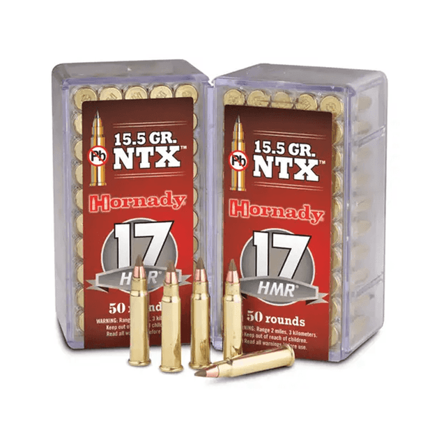 Hornady 17 HMR 15.5 gr Lead-Free NTX 50rd Box Rimfire Ammo Hornady 17 HMR 15.5 gr Lead-Free NTX 50rd Box Rimfire Ammo