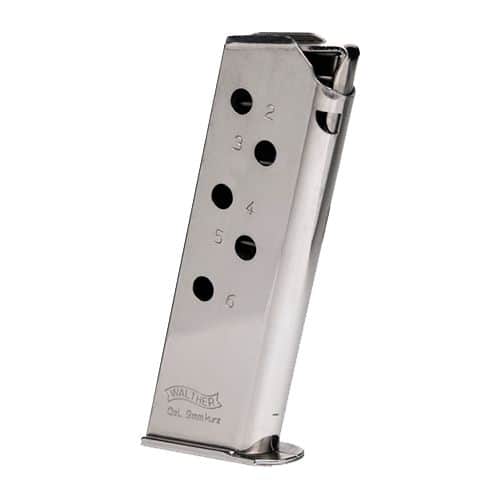 Walther Arms 2246009 PPK 380 ACP 6rd Stainless Detachable Walther Arms 2246009 PPK 380 ACP 6rd Stainless Detachable