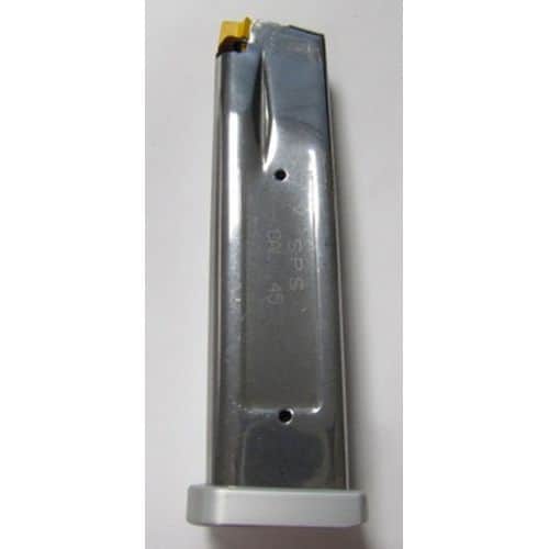 SPS MHA140-45 Pantera/Vista 45 ACP SPS Pantera/Vista 16rd Silver Detachable Aluminum Base Pad SPS MHA140-45 Pantera/Vista 45 ACP SPS Pantera/Vista 16rd Silver Detachable Aluminum Base Pad