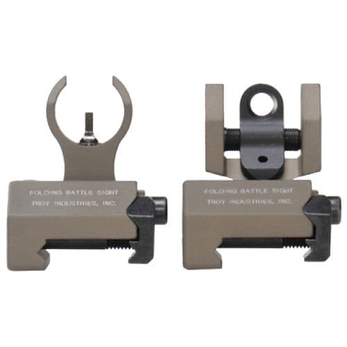Troy Ind SSIGIARSMFT BattleSight Micro Set HK Front/Round Rear Weapons w/Raised Top Rail Picatinny Mount Aluminum FDE Troy Ind SSIGIARSMFT BattleSight Micro Set HK Front/Round Rear Weapons w/Raised Top Rail Picatinny Mount Aluminum FDE