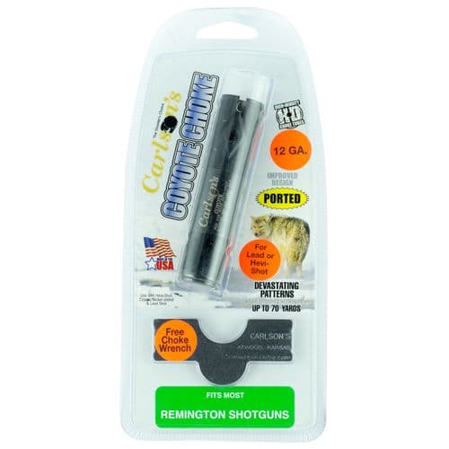 Carlsons 30044 Coyote Rem Choke 12 Gauge 17-4 Stainless Steel Black Ported Carlsons 30044 Coyote Rem Choke 12 Gauge 17-4 Stainless Steel Black Ported