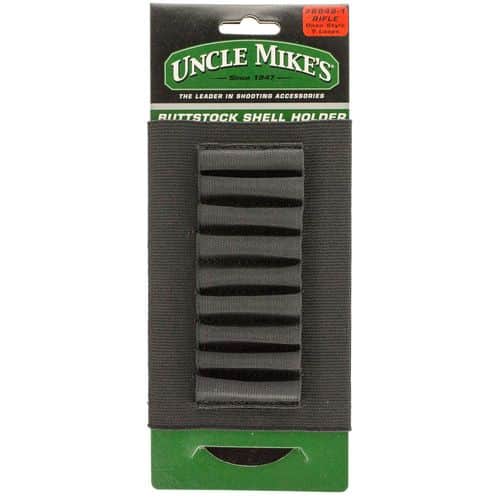 Uncle Mikes 88481 Buttstock Shell Holder Rifle Rifle 9 Rounds Black Nylon Uncle Mikes 88481 Buttstock Shell Holder Rifle Rifle 9 Rounds Black Nylon