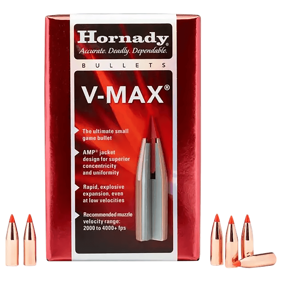 Hornady 17105 V-Max 17 Cal .172 25 gr V Max 100 Per Box Hornady 17105 V-Max 17 Cal .172 25 gr V Max 100 Per Box