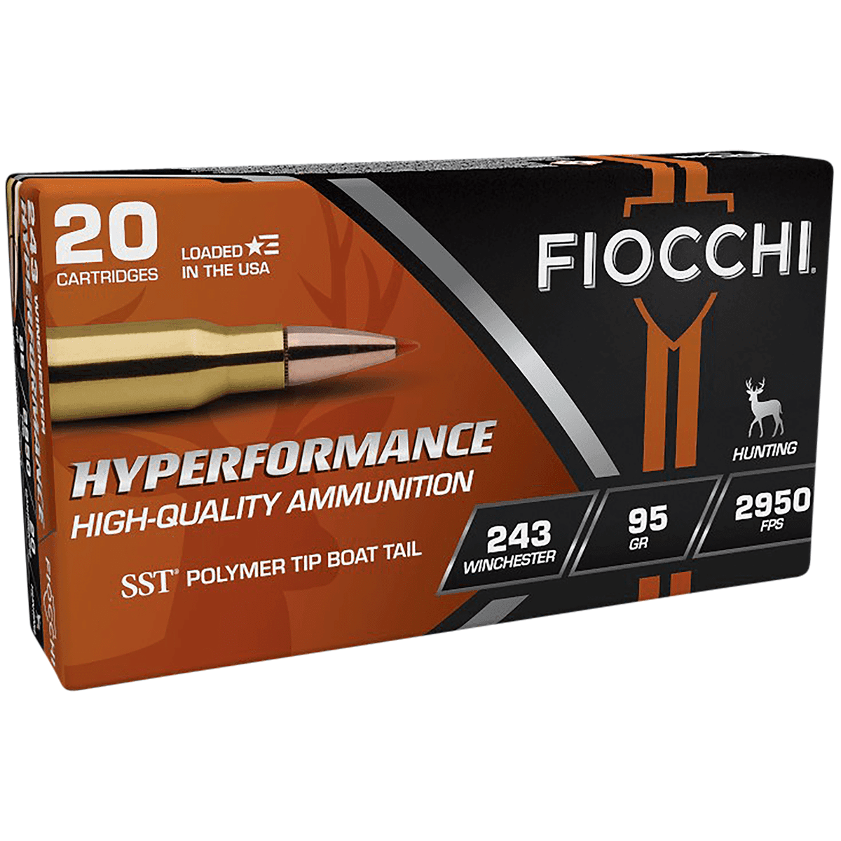 Fiocchi Hyperformance 243 Win 95 gr Super Shock Tip 20 Per Box Fiocchi Hyperformance 243 Win 95 gr Super Shock Tip 20 Per Box