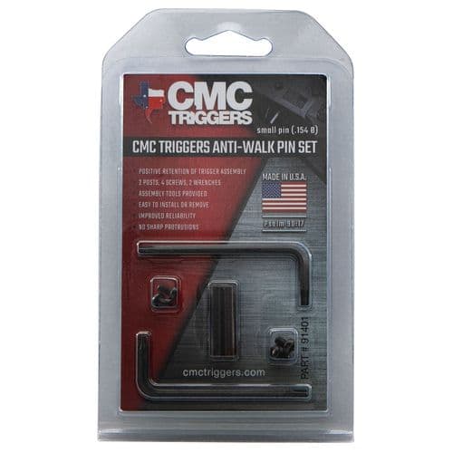 CMC Triggers 91401 AR-15 Anit-Walk Pin Set Small Diameter Black CMC Triggers 91401 AR-15 Anit-Walk Pin Set Small Diameter Black