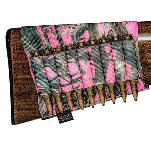 Grovtec US Inc GTAC74 Rifle Buttstock Cartridge Holder 9 Rounds TrueTimber Pink Elastic/Nylon Grovtec US Inc GTAC74 Rifle Buttstock Cartridge Holder 9 Rounds TrueTimber Pink Elastic/Nylon