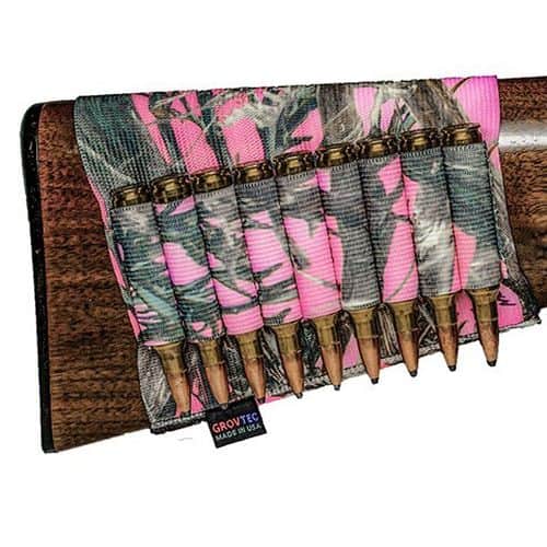 Grovtec US Inc GTAC74 Rifle Buttstock Cartridge Holder 9 Rounds TrueTimber Pink Elastic/Nylon Grovtec US Inc GTAC74 Rifle Buttstock Cartridge Holder 9 Rounds TrueTimber Pink Elastic/Nylon