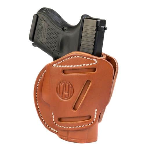 1791 Gunleather 3WH3CBRA 3-Way IWB/OWB Size 03 Classic Brown Leather Belt Loop Compatible w/ Glock 26 Compatible w/ Ruger LC9 Compatible w/ S&W M&P Shield Ambidextrous Hand 1791 Gunleather 3WH3CBRA 3-Way IWB/OWB Size 03 Classic Brown Leather Belt Loop Compatible w/ Glock 26 Compatible w/ Ruger LC9 Compatible w/ S&W M&P Shield Ambidextrous Hand