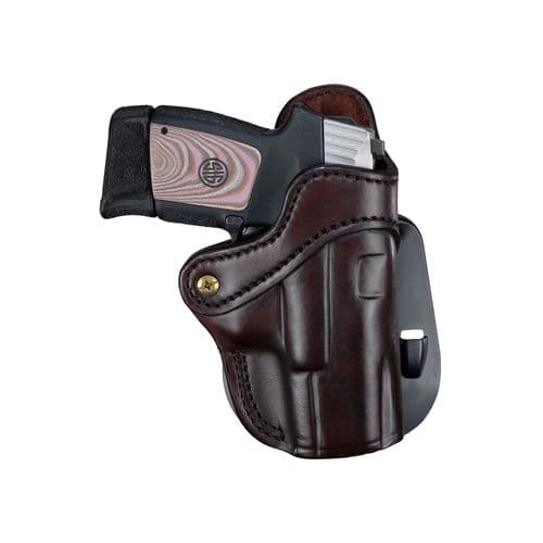 1791 Gunleather PDH21SBRR PDH 2.1 Signature Brown Leather OWB Glock 17/S&W Shield/Sprgfld XD9 Right Hand 1791 Gunleather PDH21SBRR PDH 2.1 Signature Brown Leather OWB Glock 17/S&W Shield/Sprgfld XD9 Right Hand