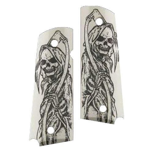 Hogue 45029 Scrimshaw Grip Grim Reaper
1911 Government w/Ambidextrous Safety Polymer Ivory Hogue 45029 Scrimshaw Grip Grim Reaper
1911 Government w/Ambidextrous Safety Polymer Ivory