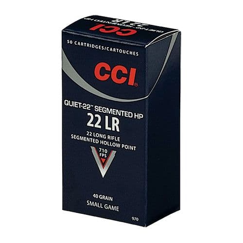 CCI 970 Quiet-22 22 LR 40 gr Segmented Hollow Point 50 Bx/ 100 Cs CCI 970 Quiet-22 22 LR 40 gr Segmented Hollow Point 50 Bx/ 100 Cs
