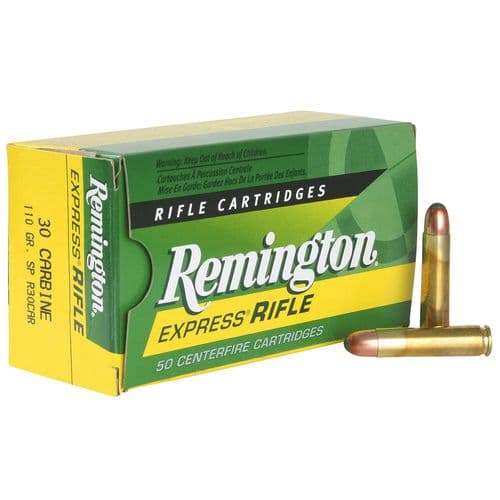Remington Ammunition R30CAR Core-Lokt 30 Carbine 110 gr Core-Lokt Soft Point 50 Bx/ 10 Cs Remington Ammunition R30CAR Core-Lokt 30 Carbine 110 gr Core-Lokt Soft Point 50 Bx/ 10 Cs