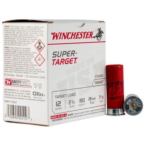 Winchester Ammo Super-Target Light Target 12 Gauge 2.75" 1 oz 7.5 Shot - TRGT11507 Winchester Ammo Super-Target Light Target 12 Gauge 2.75" 1 oz 7.5 Shot - TRGT11507
