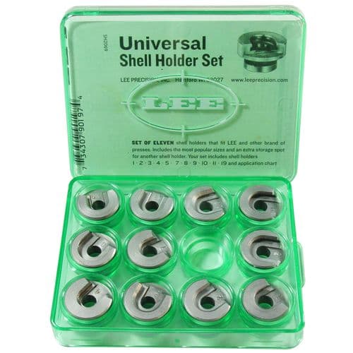 Lee Universal Shellholder Set 11 Green Storage Box Lee Universal Shellholder Set 11 Green Storage Box