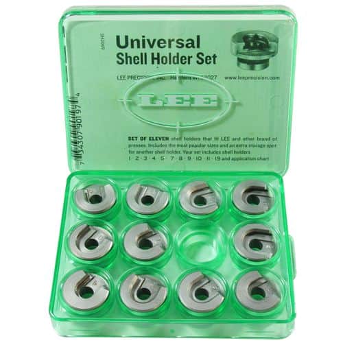 Lee Universal Shellholder Set 11 Green Storage Box Lee Universal Shellholder Set 11 Green Storage Box
