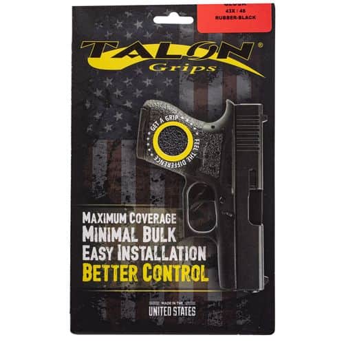 Talon Grips 385R Adhesive Grip Compatible with Glock 48/43X Textured Rubber Black Talon Grips 385R Adhesive Grip Compatible with Glock 48/43X Textured Rubber Black