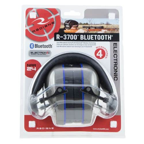 Radians R3700 R-3700 Bluetooth Electronic Earmuff with Quad Microphones 24 dB Black/Gray Radians R3700 R-3700 Bluetooth Electronic Earmuff with Quad Microphones 24 dB Black/Gray